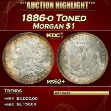 1886-o Morgan Dollar Toned $1 ms62+ USCG