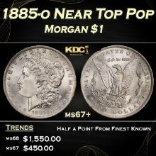 1885-o Morgan Dollar Near Top Pop $1 ms67+ SEGS