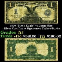 1899 $1 large size Silver Certificate "Black Eagle" Grades f+ Signatures Teehee/Burke