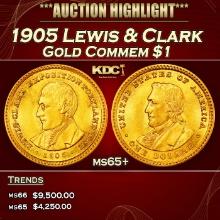 1905 Lewis & Clark Gold Commem Dollar 1 ms65+ SEGS