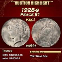 1928-s Peace Dollar $1 ms64+ SEGS