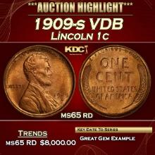 1909-s VDB Lincoln Cent 1c ms65 rd SEGS