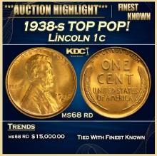 1938-s Lincoln Cent TOP POP! 1c ms68 rd SEGS