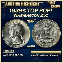 1939-s Washington Quarter TOP POP! 25c ms68 SEGS