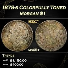 1878-s Morgan Dollar Colorfully Toned $1 Grades ms65+