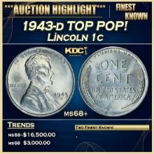 1943-d Lincoln Cent TOP POP! 1c ms68+ SEGS