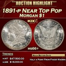 1891-p Morgan Dollar Near Top Pop $1 ms66+ SEGS