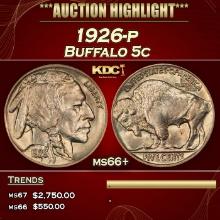 1926-p Buffalo Nickel 5c ms66+ SEGS