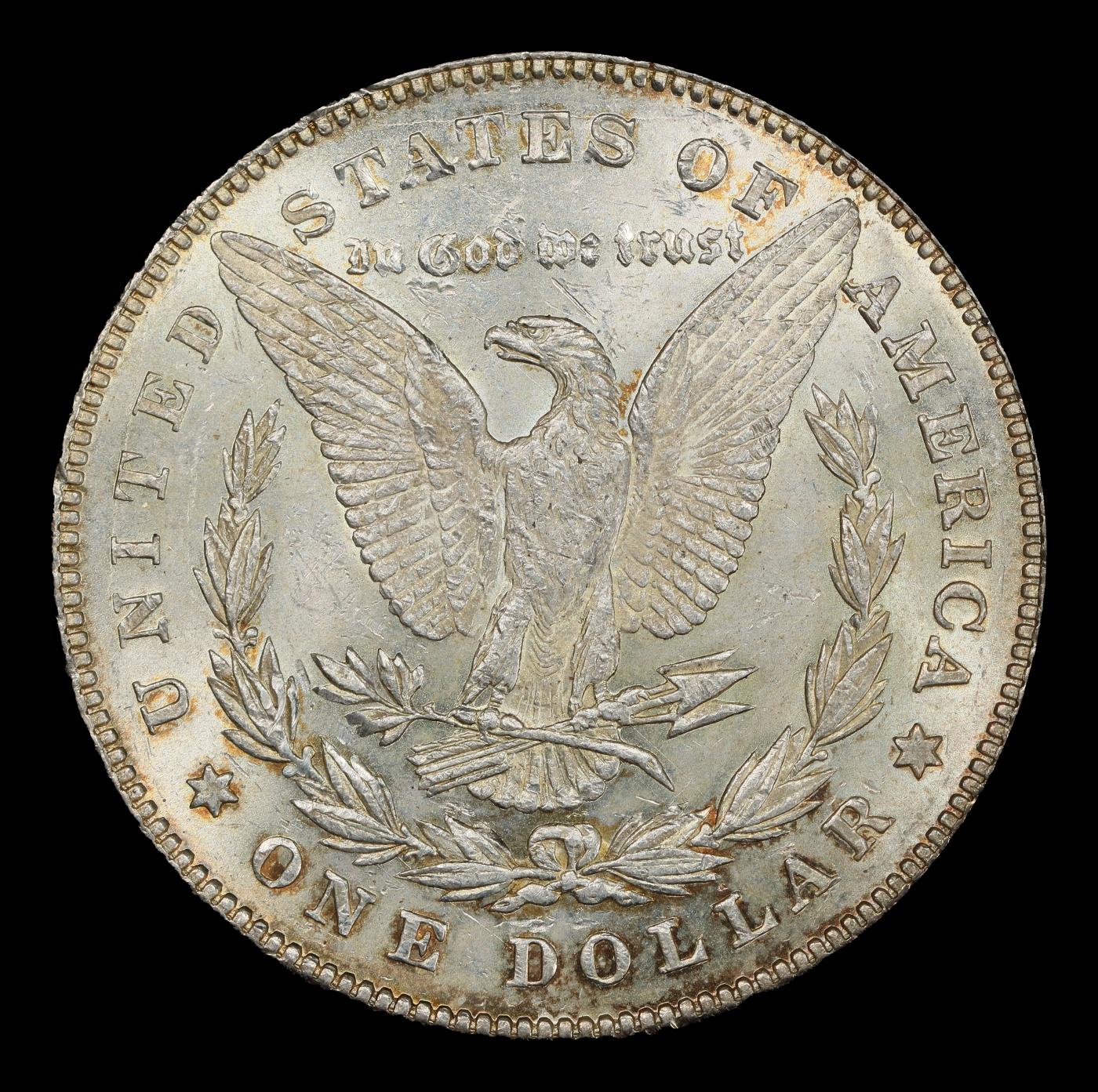 1878-p 7tf Morgan Dollar Toned $1 Grades ms64+