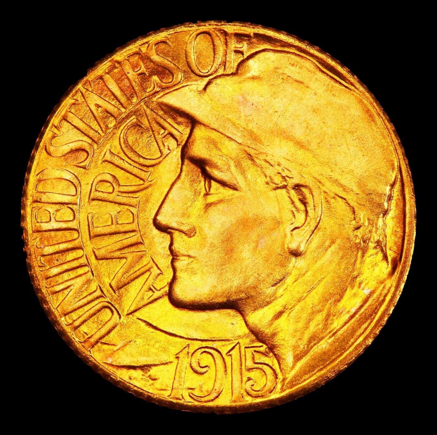 1915-s Panama Pacific Gold Commem Dollar Near Top Pop! 1 ms67 SEGS