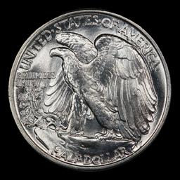 1942-p Walking Liberty Half Dollar Near Top Pop 50c ms67+ SEGS