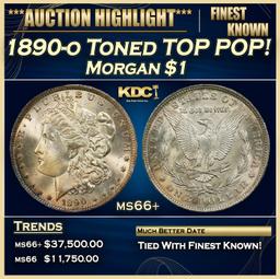 1890-o Morgan Dollar Toned TOP POP! $1 ms66+ SEGS