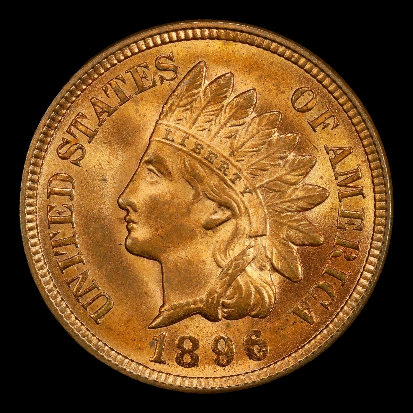 1896 Indian Cent Near Top Pop! 1c ms67 rd SEGS