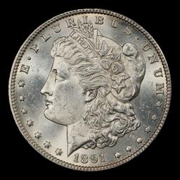 1891-cc Morgan Dollar $1 ms64+ SEGS