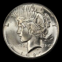 1927-p Peace Dollar Near Top Pop $1 ms65+ SEGS