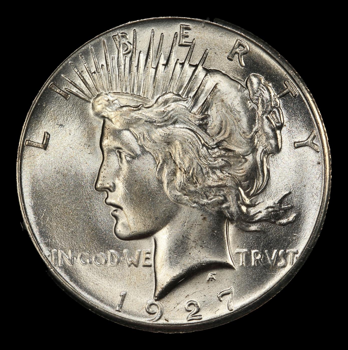 1927-p Peace Dollar Near Top Pop $1 ms65+ SEGS