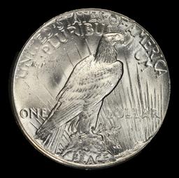 1927-p Peace Dollar Near Top Pop $1 ms65+ SEGS