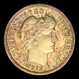1912 Proof Barber Dime Rainbow Toned Near Top Pop 10c pr67+ SEGS
