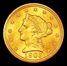 1903-p Gold Liberty Quarter Eagle $2 1/2 ms66+ SEGS