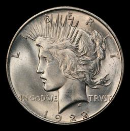 1922-d Peace Dollar $1 ms66 SEGS