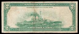 1918 $2 Large Size National Currency "Battleship" The Federal Reserve Bank Of St. Louis, MO Grades v