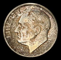1955-d Roosevelt Dime Toned TOP POP! 10c ms68 SEGS