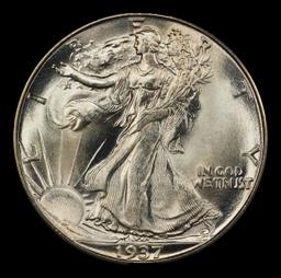 1937-d Walking Liberty Half Dollar Near Top Pop 50c ms67 SEGS