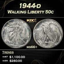 1944-d Walking Liberty Half Dollar 50c ms66+ SEGS