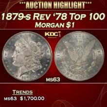 1879-s Rev '78 Top 100 Morgan Dollar $1 ms63 USCG