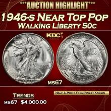 1946-s Walking Liberty Half Dollar Near Top Pop 50c ms67 SEGS
