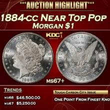 1884-cc Morgan Dollar Near Top Pop $1 ms67+ SEGS