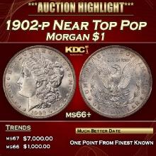 1902-p Morgan Dollar Near Top Pop $1 ms66+ SEGS