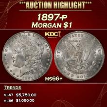 1897-p Morgan Dollar $1 ms66+ SEGS