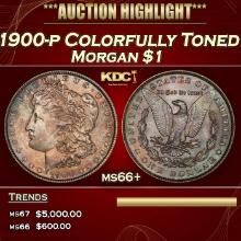 1900-p Morgan Dollar Colorfully Toned $1 ms66+ SEGS