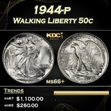 1944-p Walking Liberty Half Dollar 50c ms66+ SEGS