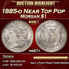 1885-o Morgan Dollar Near Top Pop $1 ms67+ SEGS