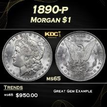 1890-p Morgan Dollar $1 ms65 SEGS
