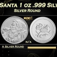 Coca-Cola Santa 1 oz .999 Silver Round Round