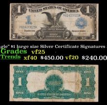 1899 $1 large size Silver Certificate "Black Eagle" Grades vf+ Signatures Speelman/White