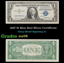 1957 $1 Blue Seal Silver Certificate Grades Choice AU/BU Slider