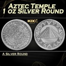 Aztec Temple - 1 oz Silver Round Round