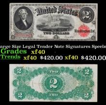 1917 $1 Large Size Legal Tender Note Grades xf Signatures Speelman/White