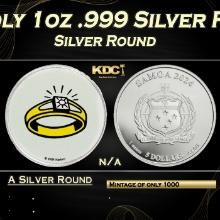 2024 Luxury Tax Monopoly 1oz .999 Silver Round Colorized Samoa Round