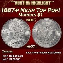 1887-p Morgan Dollar Near Top Pop! $1 ms67+ SEGS