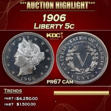 1906 Proof Liberty Nickel 5c pr67 cam SEGS