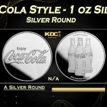 Enjoy Coca Cola Style - 1 oz Silver Round Round