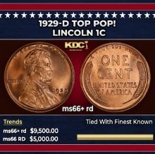 1929-d Lincoln Cent TOP POP! 1c ms66+ rd SEGS