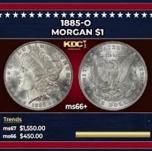 1885-o Morgan Dollar $1 ms66+ SEGS