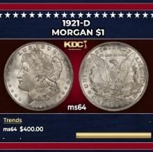 1921-d Morgan Dollar $1 Grades ms64