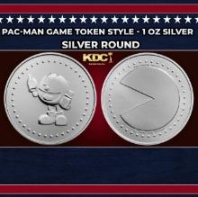 PAC-MAN Game Token Style - 1 oz Silver Round Round